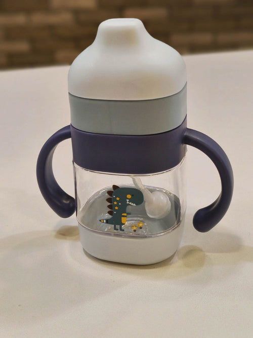 Baby Duckbill Straw Cup – Drop-Resistant Cartoon Water Bottle | Baby Bliss BD