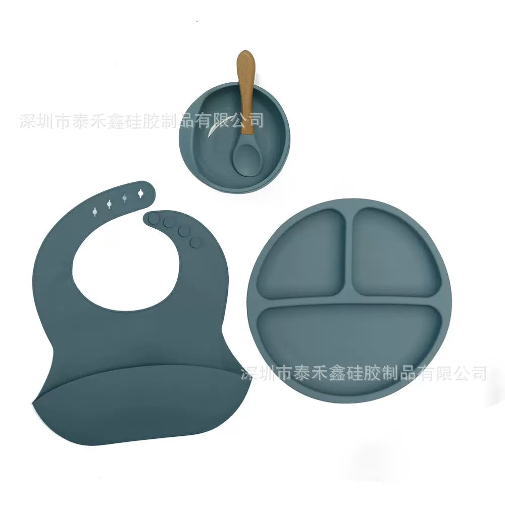 baby tableware 4 piece feeding set bowl plate spoon fork bib Bangladesh