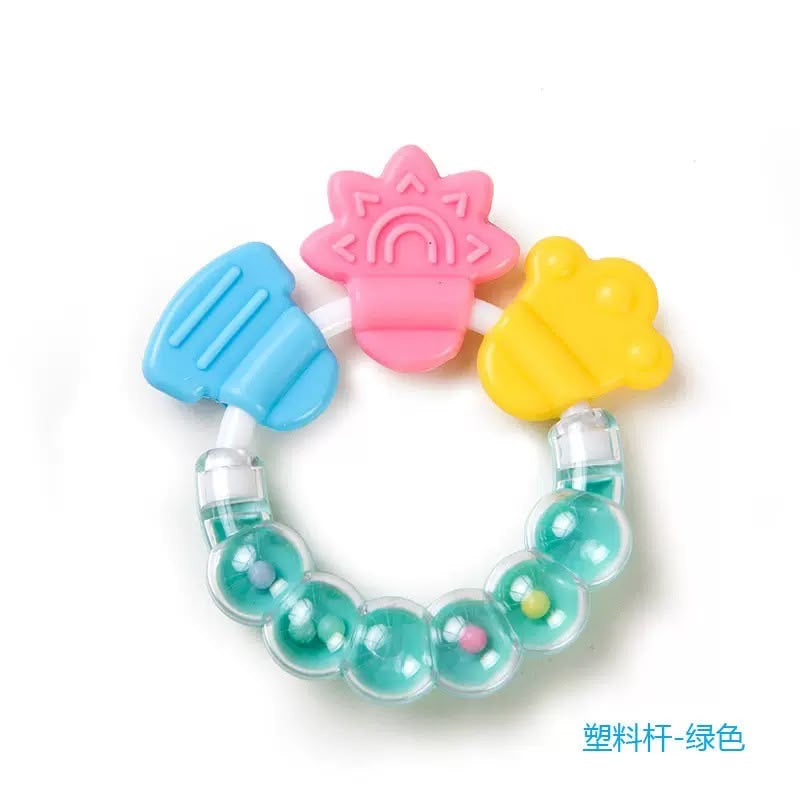 Baby Molar Teether Stick – Silicone Ring Rattle Teether for Infants | Baby Bliss BD